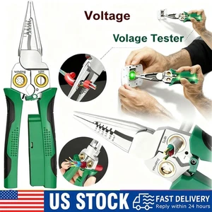8-In-1 Wire Stripper, Wire Stripping Tool with Voltage Tester, Cable Cutters USA - Picture 1 of 20
