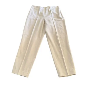 Pantalones para mujer Eileen Fisher beige seda algodón cremallera lateral, talla S - Imagen 1 de 7