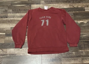 Vintage Team Nike White Tag Center Swoosh Sweater Sz Youth L 14-16 Made In USA - Picture 1 of 6