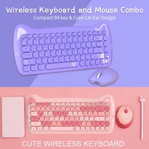 Wireless Keyboard Mouse Set for Windows 2.4 GHz Compact Mouse Typewriter - Picture 1 of 15