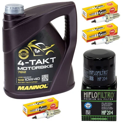 Inspektion Set für Triumph Street Triple 675 2013-2017 Öl 4L Ölfilter Zündkerze - Bild 1 von 4