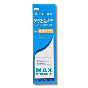 Ungüento protector de piel Aquation para dermatitis del pañal fuerza máxima, 40 % zinc, vitamina E - Imagen 1 de 6
