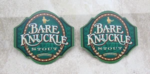 2 blanke Knuckle Stout, Aufkleber Abziehbild 2-7/8 x 2-5/8, Bar, Kühlschrank, für Hahngriff - Bild 1 von 4