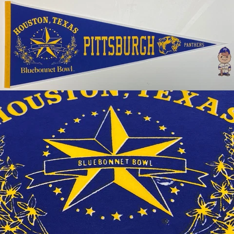 PITT Pittsburgh Panthers University Pennant 12x30 Football Bluebonnet Bowl Cover
