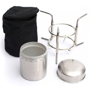 Metho Spirit Burner Simon Stove Compact Light Outdoor Cooker with Stand+Cover - Picture 1 of 12