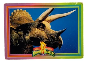 Power Rangers - 1994 Mighty Morphin Triceratops Dinosaur #10 - Trading Card - Picture 1 of 2