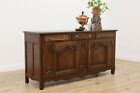 Country French Antique Oak Sideboard Buffet, Tv Console, Bar #48699