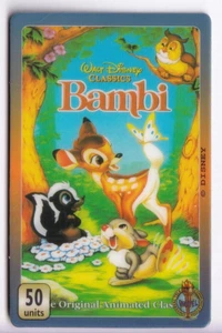 DISNEY TELECARTE / PHONECARD .. U.K 50U UNITEL BAMBI LAPIN HIBOU +N° - Picture 1 of 1