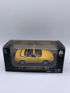 Maserati Spider Pullback 1/32 Die Cast Replica Yellow NewRay New in Box - Picture 1 of 6