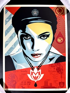 A - Shepard Fairey - Obey Giant - Oil Lotus Woman - 2017 - # 103/450 - Picture 1 of 3