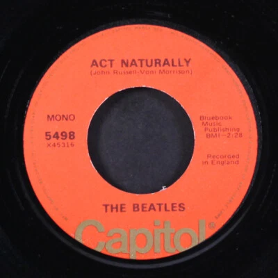 BEATLES: yesterday / act naturally CAPITOL 7" Single 45 RPM - Image 1 of 2