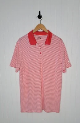 Camisa polo a rayas de golf Nike manga corta para hombre talla grande roja/blanca Foto 1 de 4