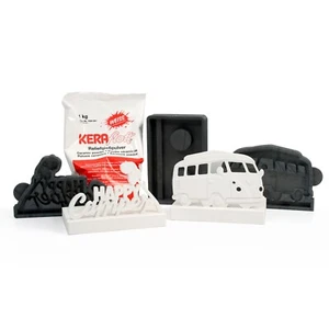3er-Set Silikon-Formen „Bulli (Van)“ inkl. 1kg Keraflott Reliefgießpulver - Bild 1 von 7