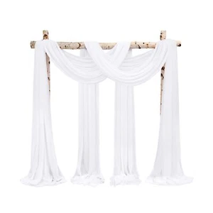 Wedding Arch Draping Fabric,12 Panels 28" x20ft White Wedding Arch Drapes for... - Picture 1 of 9