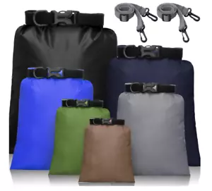 Waterproof Dry Bag Set of 6 Light Sacks for Canoeing Rafting Boating Hiking Camp - Picture 1 of 7