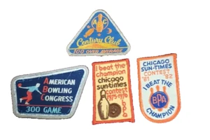 ABC Chicago Bowling Patches 1976 und älter Vintage Nähen Basteln Kostüm - Bild 1 von 3