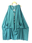 Moonshine Kleid Ballonkleid  48 50 52  Lagenlook Gr. 2 Grün Taschen