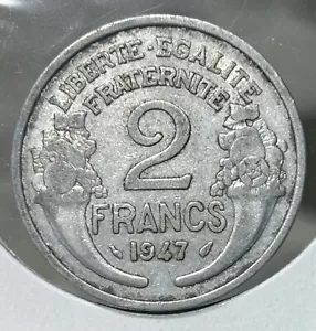 1947 France 2 Francs Two Aluminum - Picture 1 of 2