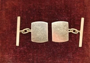 ELEGANT PAIR OF ART DECO 9CT ROSE GOLD BRITANNIC CUFFLINKS NO MONOGRAM - Picture 1 of 12