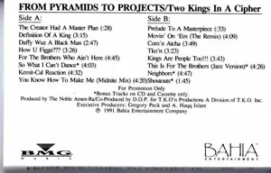 Two Kings In A Cypher From Pyramids To Projects PROMO ADVANCE DEMO Cassette Tape - Picture 1 of 2