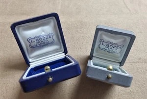 Bozza Jewles Napoli Paar Vintage Schmuck Lederbox blu und grau 60-1970er Jahre - Bild 1 von 13