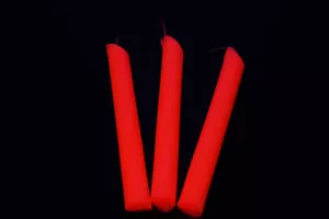 3 Pack ORANGE Blacklight Reactive Drip Candles - Picture 1 of 3