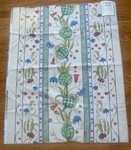 Muestra de tela Gaston Y Daniela Cenefa Tropicana 1996 28x35 impresión a mano Brunschwig - Imagen 1 de 13