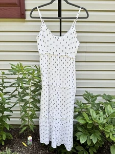 Jessica Simpson Women’s Sleeveless Dress White Blue Size Medium - Picture 1 of 2