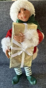 Vintage Byers Choice Kindles Ornament Santa’s Gift Helper - Picture 1 of 5