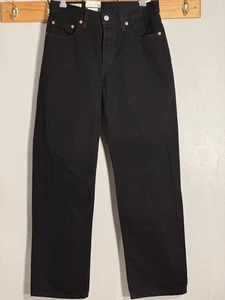 NEW Levi's Premium Big E Capital E 501 '90s Womens 26 x 30 Black Denim - Picture 1 of 5