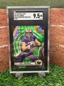 2024 Bowman U Best Will Rogers Green Geometric Refractor /35 #86 SGC 9.5 - Picture 1 of 2