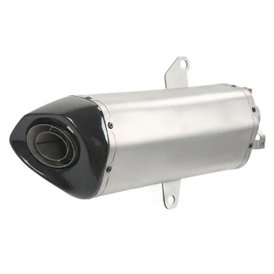 Titanium Color Motorcycle Full System Exhaust Pipe Front Rear Stainless Steel - Image 1 of 4