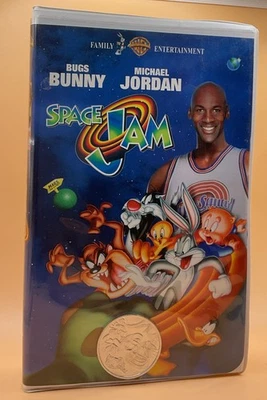 Space Jam VHS 1997 Clamshell Michael Jordan w/ Medallion - Image 1 of 4