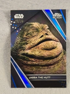 2023 Topps Chrome Black Star Wars  JABBA THE HUTT BLUE REFRACTOR 24/75, #54.  - Picture 1 of 2