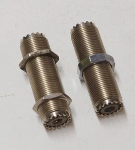 Pair UG-363/U Jack To Jack UHF Bulkhead Connectors - Picture 1 of 1