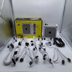CORSAIR RM Series, White, RM850, 850W, 80 Plus Gold, Fully Modular -NOT WORKING- - Zdjęcie 1 z 4