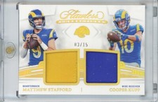 2022 Panini Flawless Matthew Stafford Cooper Kupp Dual Patch Gold #d 03/15