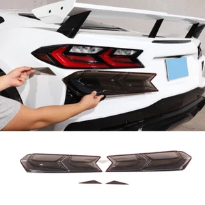 Exterior Smoked Tail Light Cover Tail Light Trim Frame For Corvette C8 2020-2023 - Foto 1 di 11