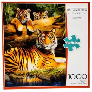 Nuevo Rompecabezas Buffalo Games Hautman Brothers Tigre de Fuego Silencioso 1000 Piezas - Imagen 1 de 1