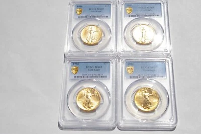 1986 $25 1/2 Oz Gold American Eagle PCGS MS69 GOLD SHIELD - Price is Per Coin - Image 1 of 4