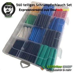 Schrumpfschlauch Set Sortiment 2:1 bunt, 45mm Länge, 560 Stück im Koffer - Bild 1 von 5