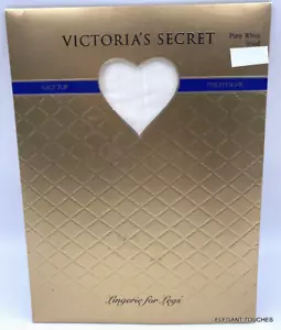 Calze Victoria's Secret pizzo top coscia alta bianco S trasparenti matrimonio sposa - Foto 1 di 4