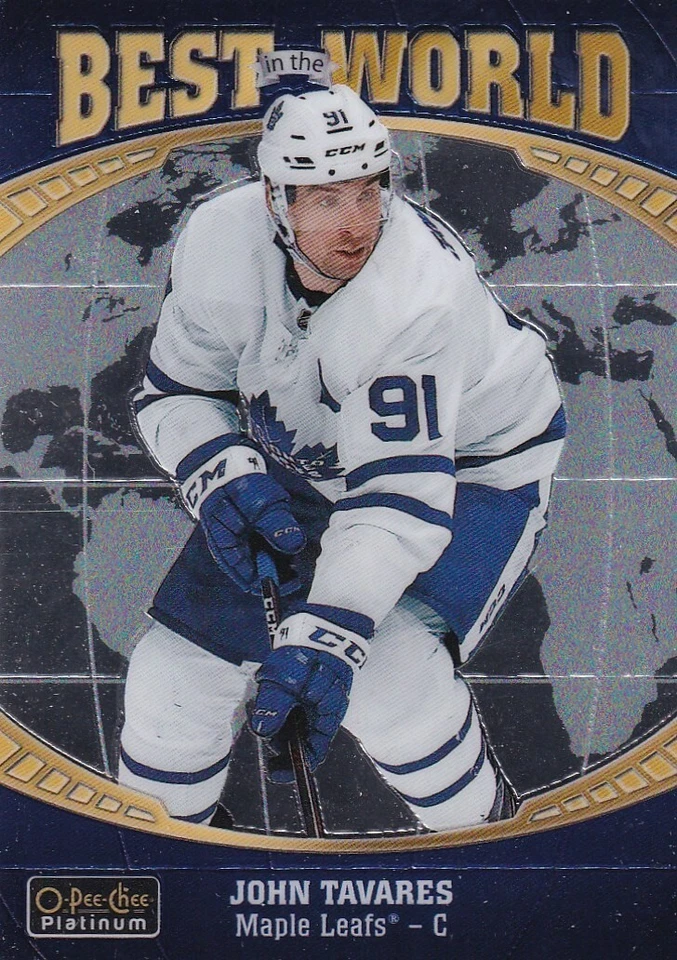 19-20 O-PEE-CHEE PLATINUM BEST IN THE WORLD - JOHN TAVARES #BW-3 MAPLE LEAFS - Image 1 of 1