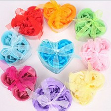 3 Pcs/Box Bath Body Flower Heart Favor Soap Rose Petal Wedding Decoration Gift