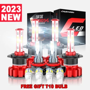 For Mini Cooper 2003 2004 2005 2006 2007 LED Headlight Fog Light Bulbs Kit 6000K - Picture 1 of 17