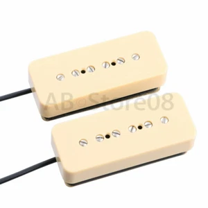 Gestapelte P90 Humbucker Pickups Alnico 5 Magnet Hals & Brücke Elfenbein - Bild 1 von 5