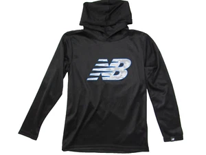 NEW BALANCE Youth Boys size 12 Black Lightweight Pullover Hoodie NEW - Picture 1 of 6
