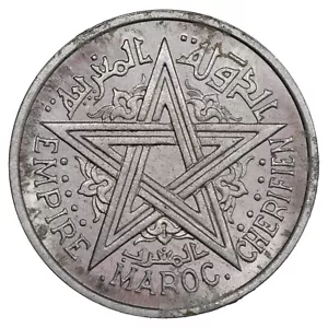 Maroc - 1 franc 1951 (1370) ESSAI Mohammed V aluminium - KM.E37 Lec.227 monnaie - Foto 1 di 2