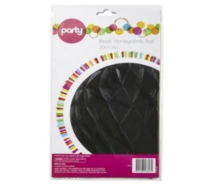 2x 4Pcs Black Honeycomb Balls Tissue Paper Pom Poms Party Lantern - Picture 1 of 1