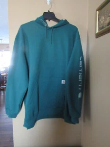 NWT BIG MEN'S 4X-LARGE TALL 4XLT CARHARTT LOOSE FIT GRAPHIC HOODIE SWEATSHIRT - Picture 1 of 2